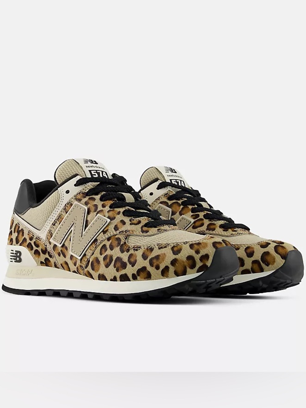 🐆 NEW BALANCE 574 CHEETAH PRINT TAN 🐆 - Picture 2 of 4